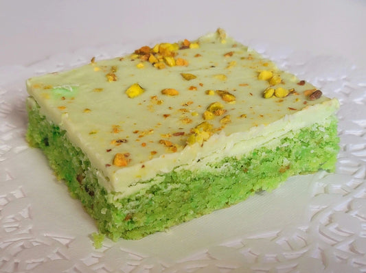 Iced Pistachio Shortbread Bar